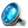Zilveren Ring Blue Murano Glass