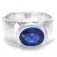 Zilveren Ring met Saffierblauwe Zirkonia