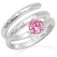 Zilveren Ring Roze Zirkonia