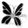 Zilveren Ring Onyx Butterfly