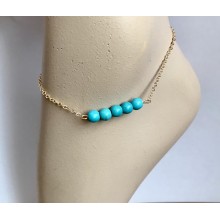 Enkelbandje Turquoise Beads