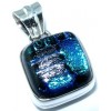 Zilveren Kettinghanger Murano Glas Aqua