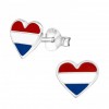 Zilveren oorstekers Love Holland