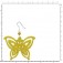 Zilveren Oorbellen Yellow Butterfly