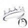 Zilveren Teenring Queen's Crown