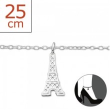 Zilveren Enkelbandje Eiffeltower