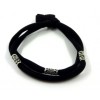 Lycra Wrap Armband Beads Zwart