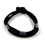 Lycra Wrap Armband Beads Zwart