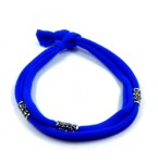 Lycra Wrap Armband Beads Blue