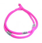 Lycra Wrap Armband Beads Roze
