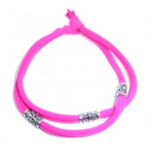 Lycra Wrap Armband Beads Roze