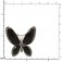 Zilveren Kettinghanger Zwarte Vlinder