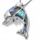 Zilveren Kettinghanger Dolfijn met Abalone