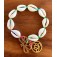 Armband Neon Cowrie Shells and Golden Charms