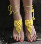 Barefoot Sandals Roses Yellow