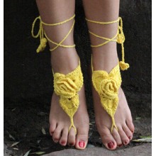 Barefoot Sandals Roses Yellow