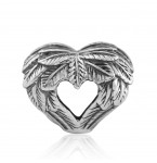 Zilveren Bedel Hartvormige Engelvleugels 