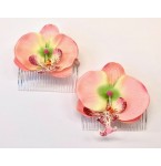 Haarkammen Pink Orchid 