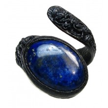 Lederen Ring Lapis Lazuli