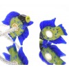 Murano Glasbedel Tropische Vis Groen Donkerblauw