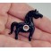 Murano Glasbedel Zwart Paard