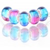 Murano Glasbedel Pink and Blue