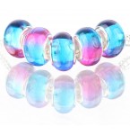 Murano Glasbedel Pink and Blue