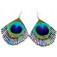 Iridescent Peacock Earrings