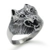 Zilveren Ring Wolf
