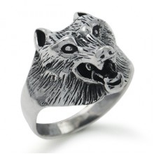 Zilveren Ring Wolf
