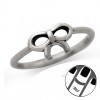 Zilveren Vingertop Ring Cute Bow