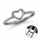 Zilveren Vingertop Ring Heart