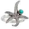 Zilveren Ring Starfish and Turquoise