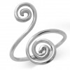 Zilveren Ring Spiral