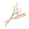 Broche Siccors and Comb gold