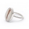 Zilveren Ring Cowrie Shell