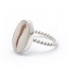 Zilveren Ring Cowrie Shell