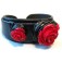 Lederen Armband Red Roses