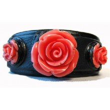 Lederen Armband Coral Roses