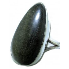 Zilveren Ring Obsidiaan